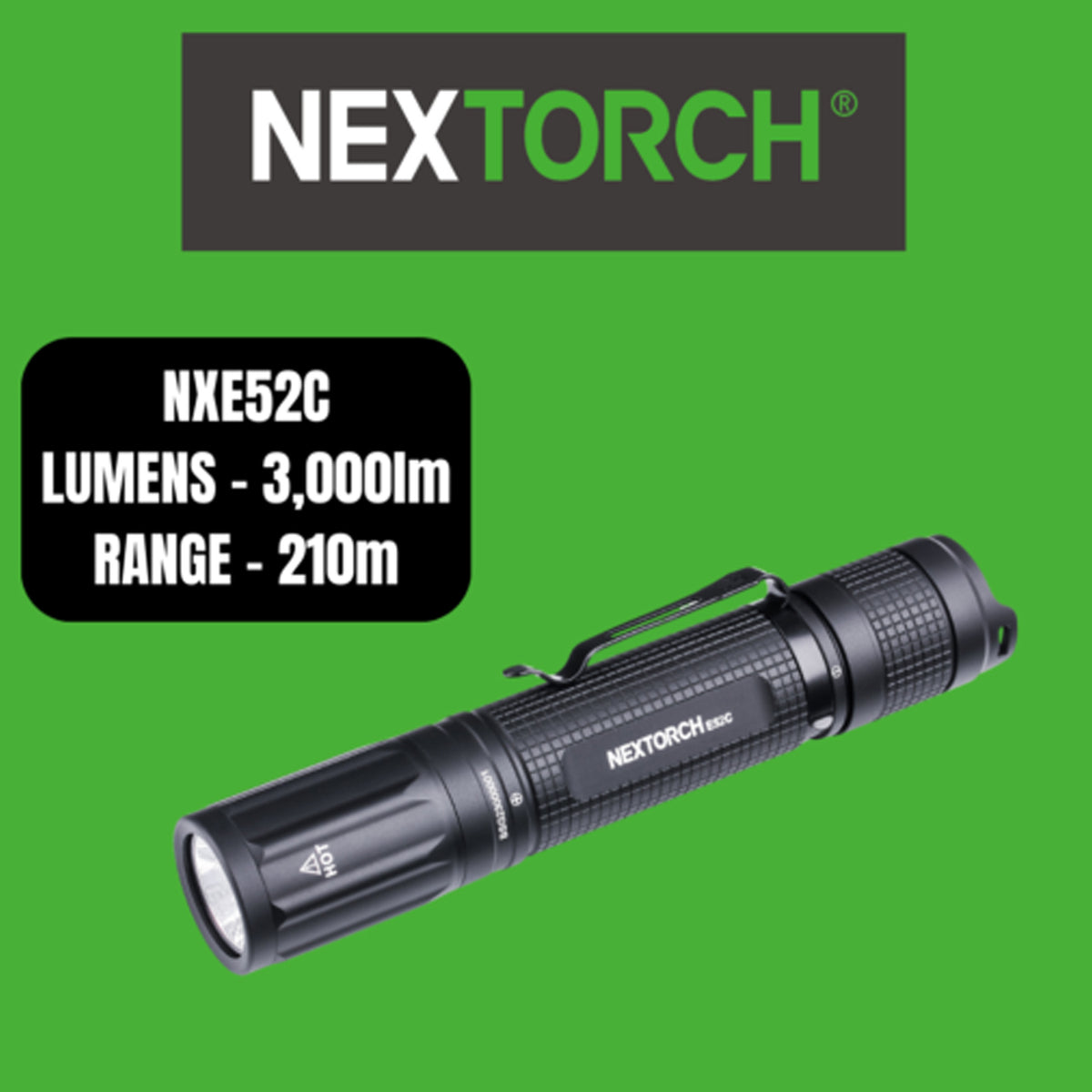 The NEXTORCH E52C High-Performance Flashlight is engineered for those who demand superior illumination in challenging environments. Powered by a single 21700 rechargeable battery (included) www.moralepatches.com.au