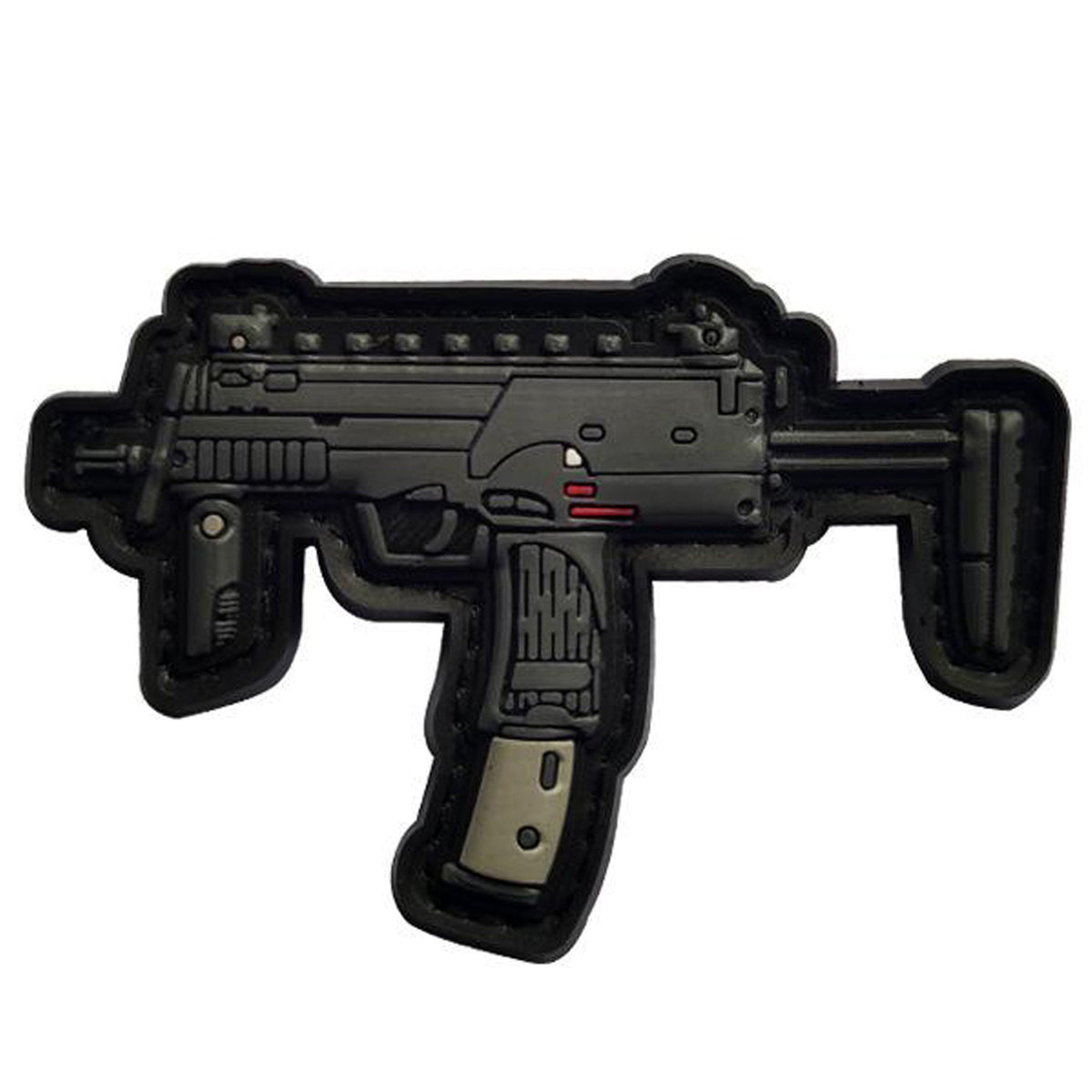 3D MP7 PVC Patch, Velcro backed Badge. Great for attaching to your field gear, jackets, shirts, pants, jeans, hats or even create your own patch board. Size: 7.3x4.3cm