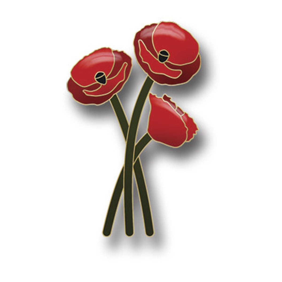Beautiful 3 Stem Poppy Badge is a must-have for anyone who wants to show their support and gratitude for the brave men and women who have served in the armed forces. www.moralepatches.com.au
