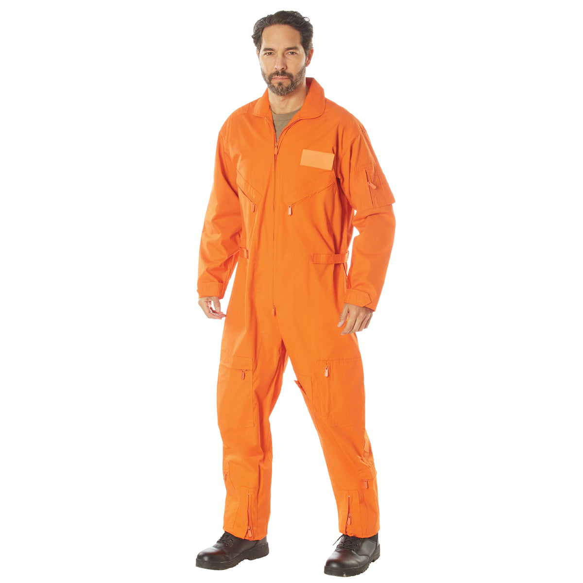 Take off and emulate classic Air Force style with Rothco’s Flightsuits.
4 Strategically Placed Zipper Closure Slash Pockets, Numerous Leg Pockets With Zipper Closure (One With Snap) And A Zippered Utility Pocket With Pen Holder Provide Ample Storage Space www.moralepatches.com.au