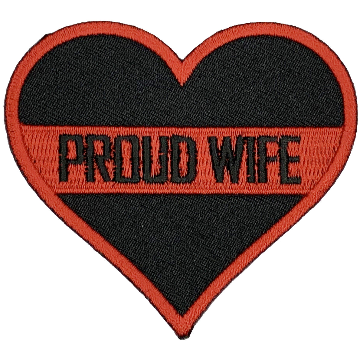 Thin red line proud wife Iron On Patch for firefighters. Great for attaching to your jackets, shirts, pants, jeans, hats. Size: 7.62x6.85cm www.moralepatches.com.au
