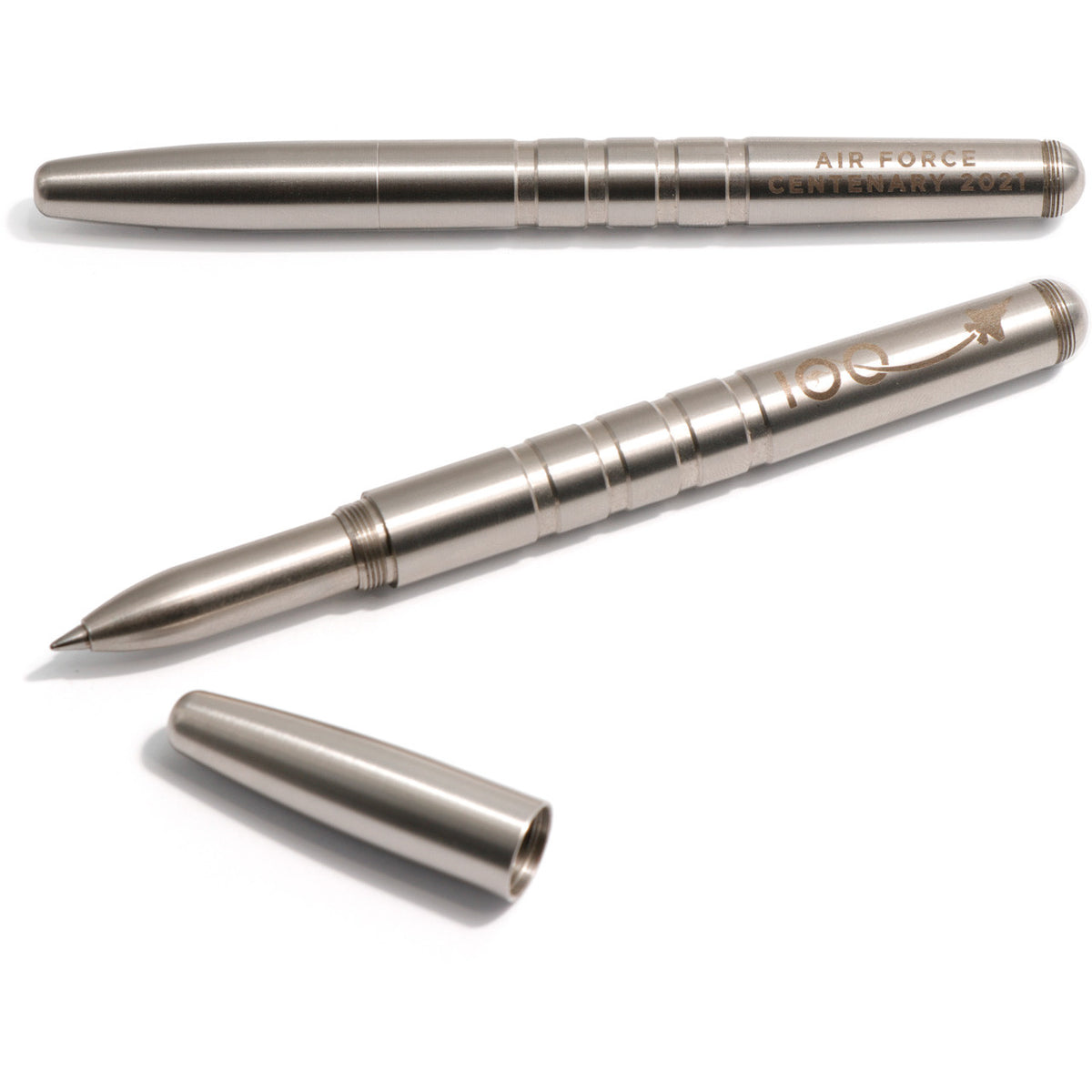 The Turned from solid 300 Series Stainless and laser engraved pen combines 100% corrosion resistant and untarnishable stainless steel in a sleek and practical design with a gratifying weight to assist with clear and effortless writing for decades to come. www.moralepatches.com.au
