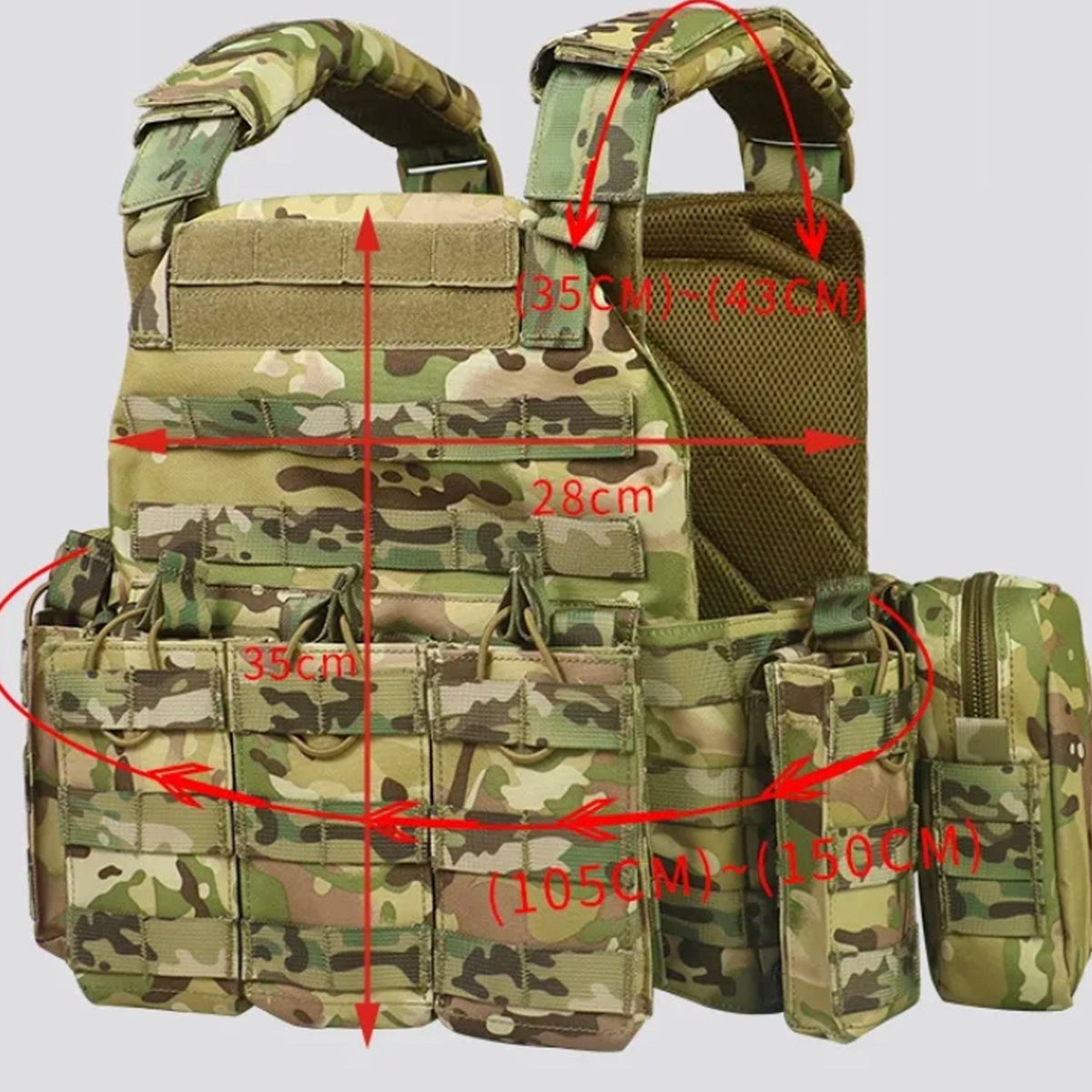 Crafted from elite nylon 500D, the Air Force Assault Tactical Vest offers unbeatable magazine capacity for those who dare to take on extreme firefights. Soft and adjustable to fit waists from 95-140cm, www.moralepatches.com.au