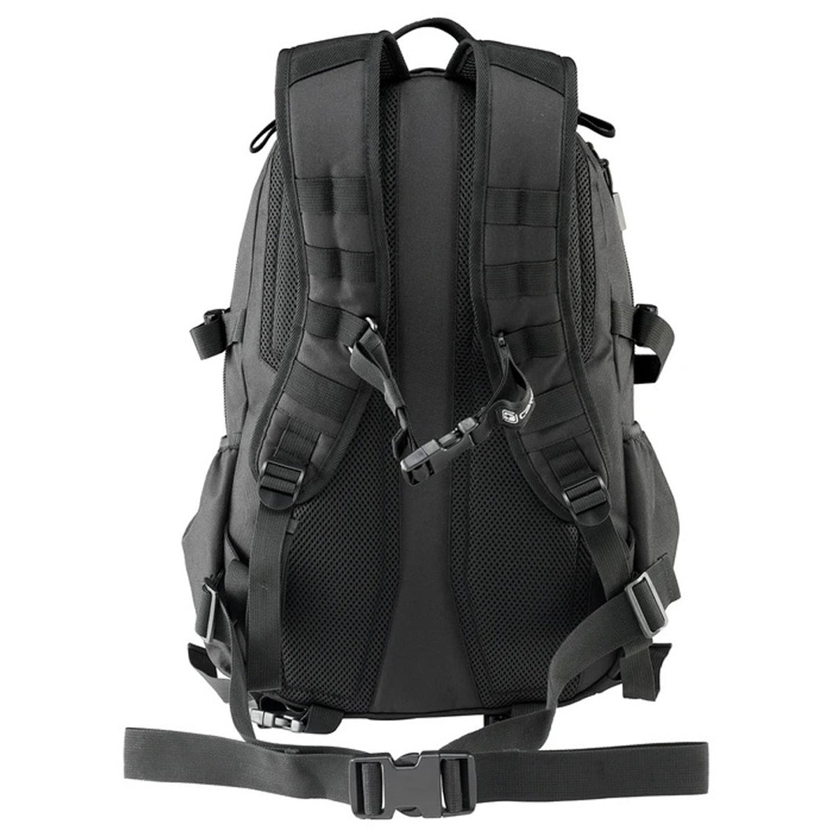 Volume: 35L/50 x 32 x 24cm Military inspired multi-compartment 35L daypack Action Back Extreme padded harness system Sternum strap & removable webbing hip belt for improved pack stability Hydration Ready – just add 2L or 3L reservoir Molle webbing attachment points Front panel HD laser cut lashing points HD webbing carry handle with hydration exit port Multiple internal storage pockets Side accessory/bottle pockets www.moralepatches.com.au