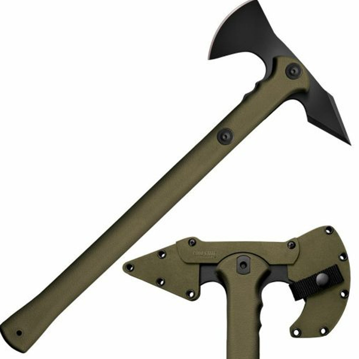 The Cold Steel Trench Hawk features a sharp cutting edge and wedge-style spike, offering numerous tactical “options” for our nation’s modern warriors. www.moralepatches.com.au