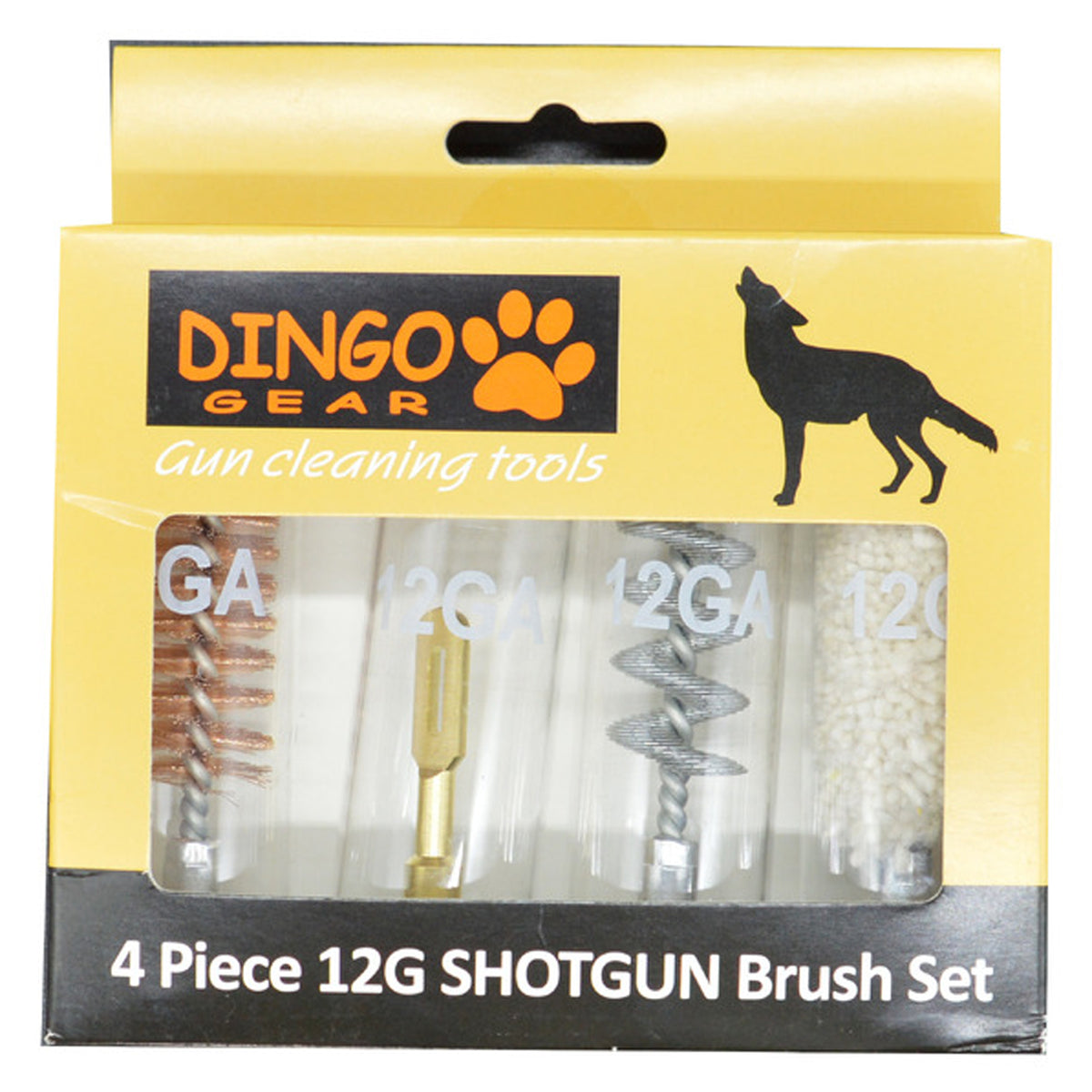 The Dingo Gear Shotgun 12 Guage 4 piece Brush Set has the brushes you need. Each brush comes in its own plastic cylinder for safe and clean storage. www.moralepatches.com.au