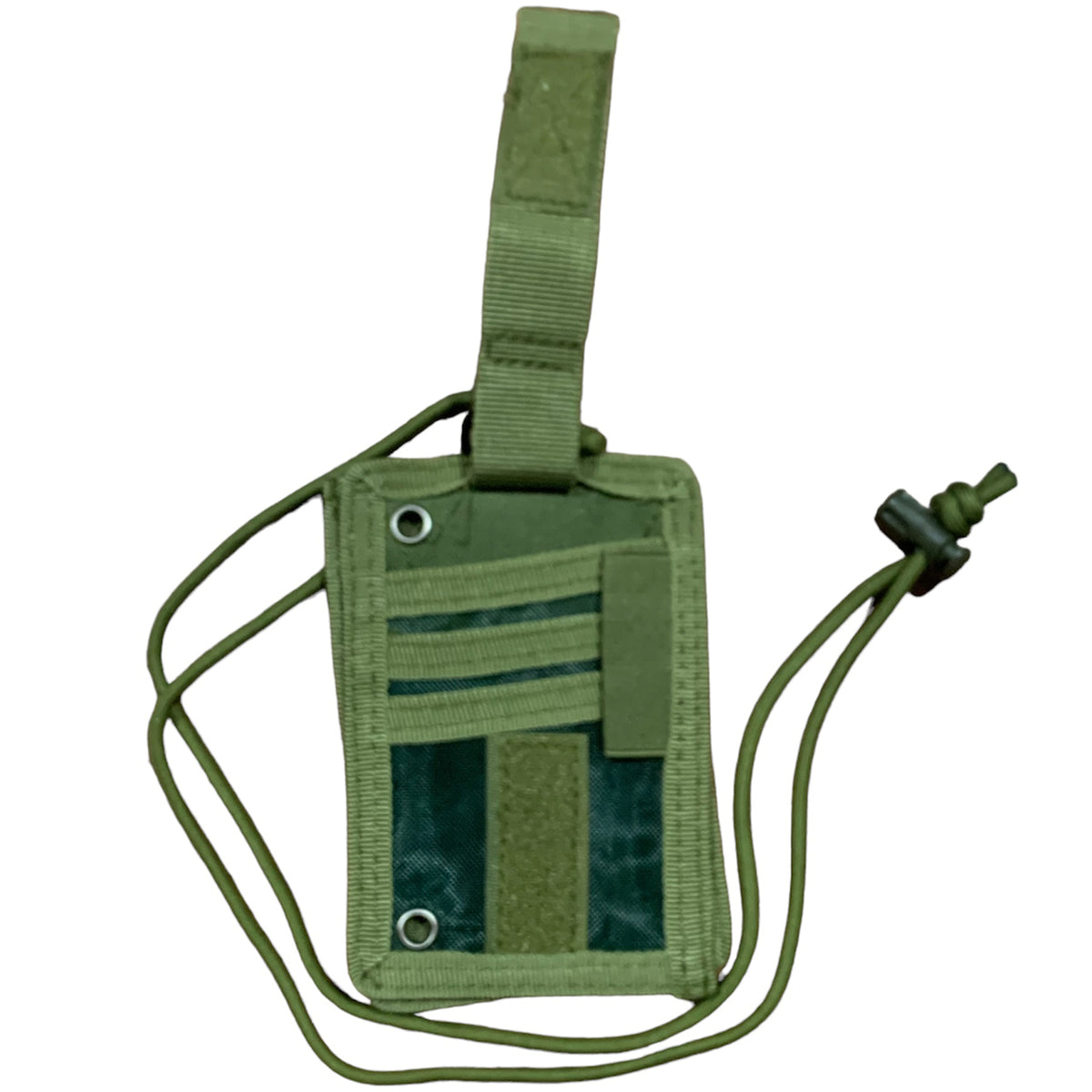 Elevate your tactical gear with the Elite Tactical MOLLE Capable ID Holder in OD Green. Its convenient front ID window and MOLLE compatibility make it the perfect accessory for attaching to your equipment or wearing around your neck. With space for a pen and three separate card slots in the back, this holder offers added security for your valuables. The tear away front ID holder and included paracord with toggle add a rugged and functional touch. www.moralepatches.com.au