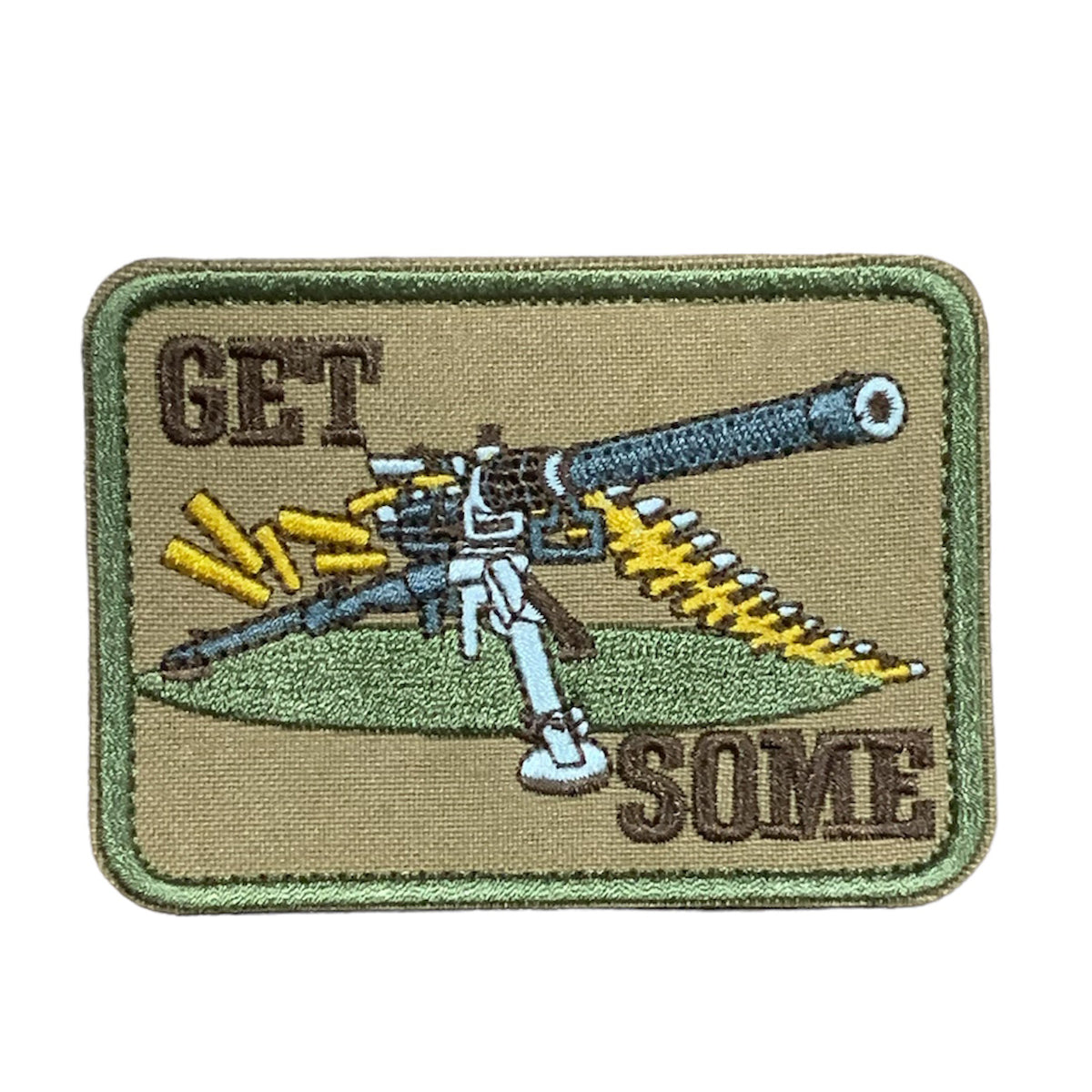 Upgrade your gear with the "Get Some" Morale Patch, featuring a versatile hook backing that easily attaches to our Operator Caps, Combat Shirts, and more. Measuring at a perfect 8x6cm, this patch is the perfect addition to any Hook & Loop setup. www.moralepatches.com.au