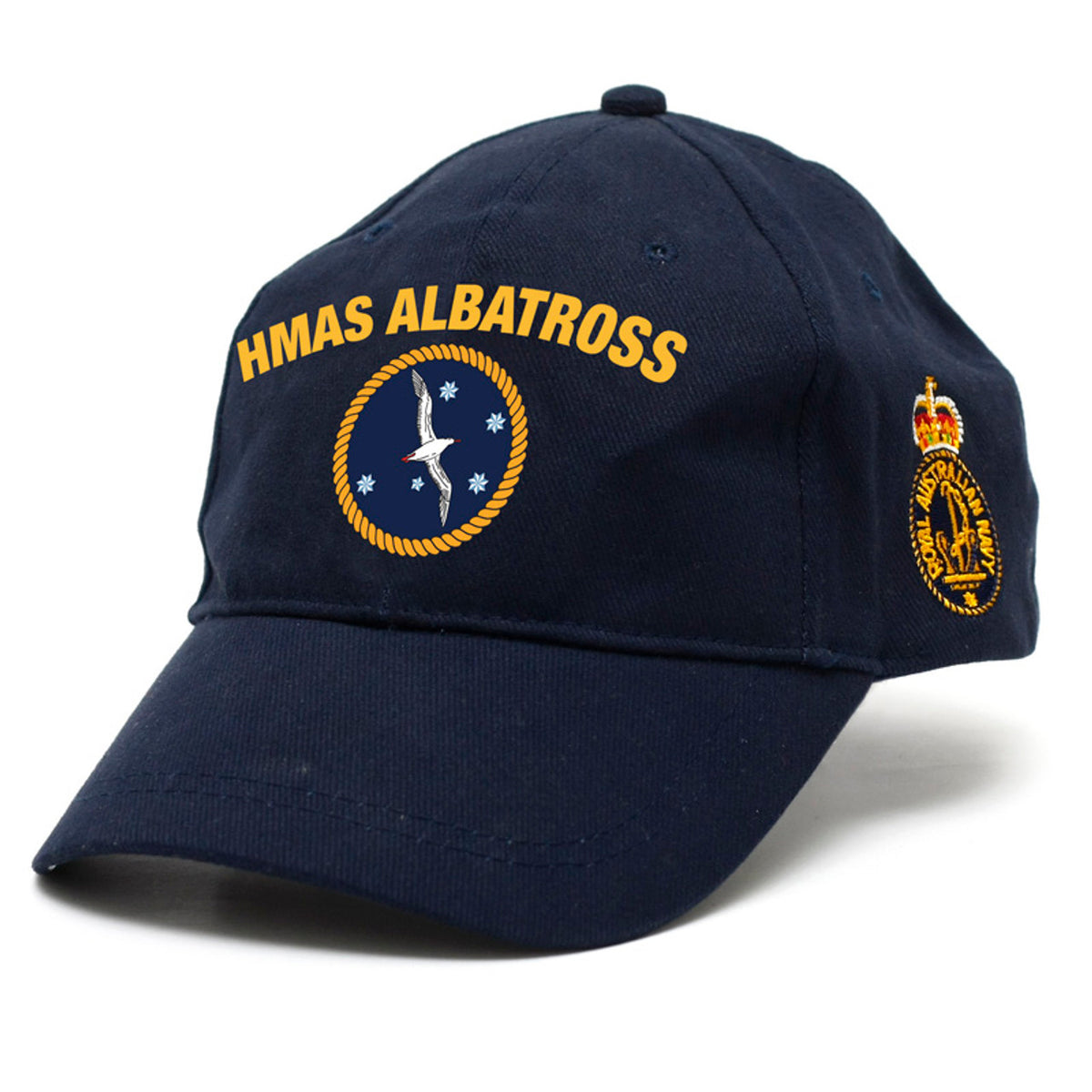 The HMAS Albatross Policy Cap is a must-have for military enthusiasts. Made from high-quality heavy brushed cotton, this cap features the prestigious Navy Ceremonial badge on the left side. www.moralepatches.com.au