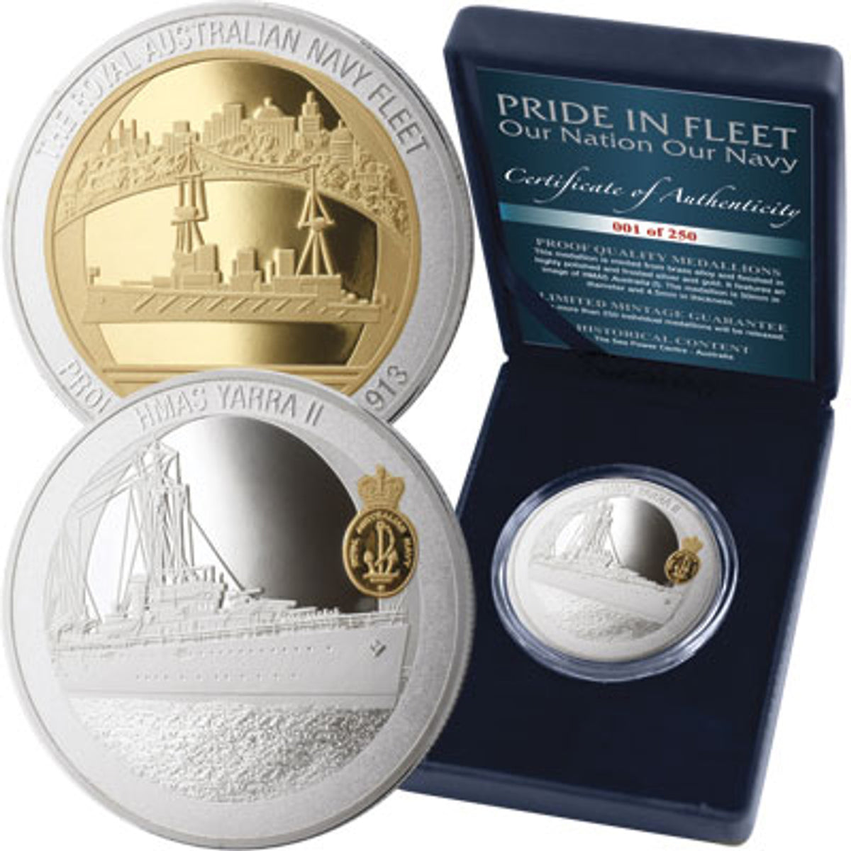 The HMAS Yarra II Limited Edition Medallion is a must-have collectible for military enthusiasts and history buffs. This exquisite medallion pays tribute to HMAS Yarra (II), a Grimsby class sloop that played a significant role during World War II. With only 250 individual medallions available, this is a truly limited edition piece that will make you feel like a part of history. www.moralepatches.com.au