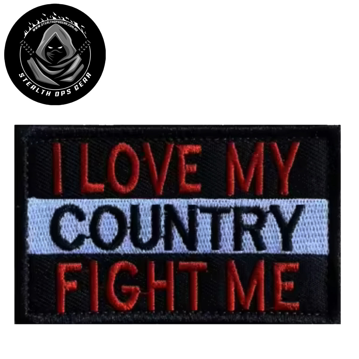 Discover your artistic flair with the I Love My Country Embroidery Patch Hook & Loop. This 8x5cm patch showcases a beautifully embroidered motif and secure hook & loop backing, a must-have for any collector seeking premium additions. www.moralepatches.com.au