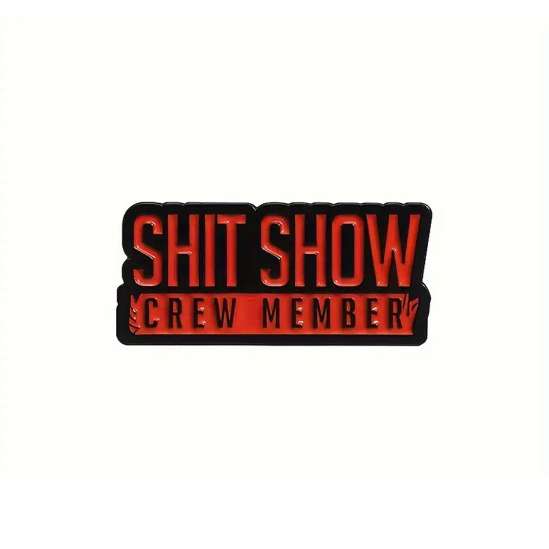 This playful and witty pin is perfect for the friend who shares your sense of humour. Showcasing the clever phrase "Show Crew Member Lapel Pin." An ideal gift to brighten someone's day and offer a comforting virtual hug. www.moralepatches.com.au