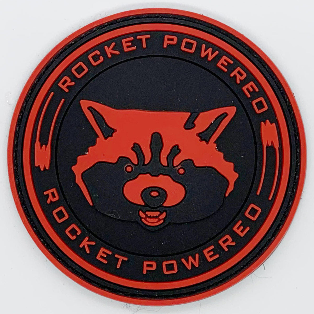 Rocket Powered PVC Velcro Backed Patch. Size: 8cm www.moralepatches.com.au