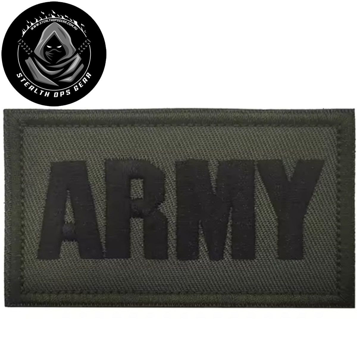 Unleash your creativity with the Army Green Embroidery Printed Patch Hook & Loop - Stealth Ops Gear ! Measuring 9x5.5cm and featuring a beautifully embroidered design and secure hook & loop backing, this patch is a must-have for any collector. www.moralepatches.com.au