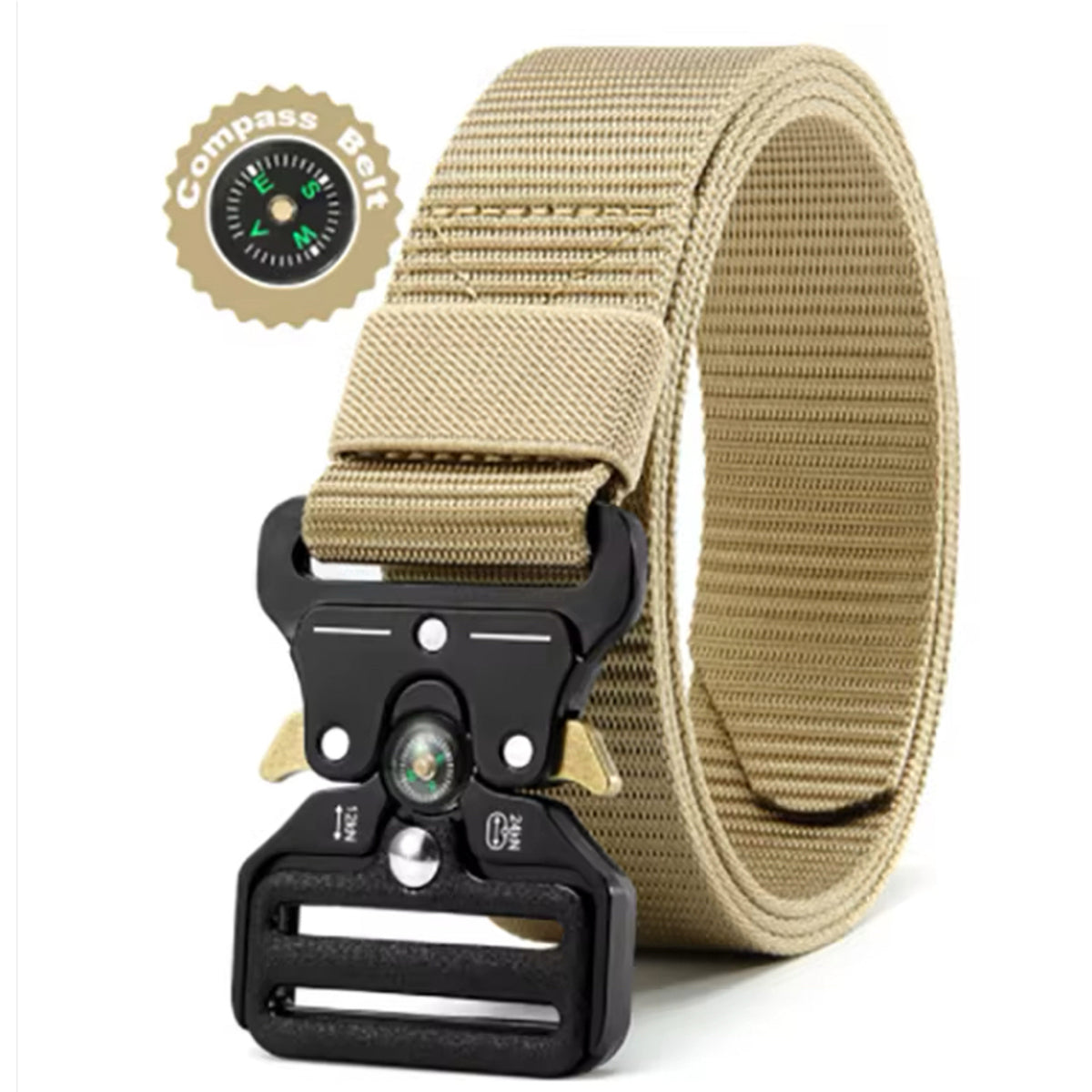 Discover the incredible Heavy Duty 3.8CM Buckle Belt With Tiny Compass. With its solid plastic buckle and sturdy nylon webbing, this military-inspired belt is a must-have for any adventure. Available in a length of 125cm and a width of 3.8cm, it's the perfect choice for all your outdoor needs. Don't miss out on this essential accessory! www.moralepatches.com.au
