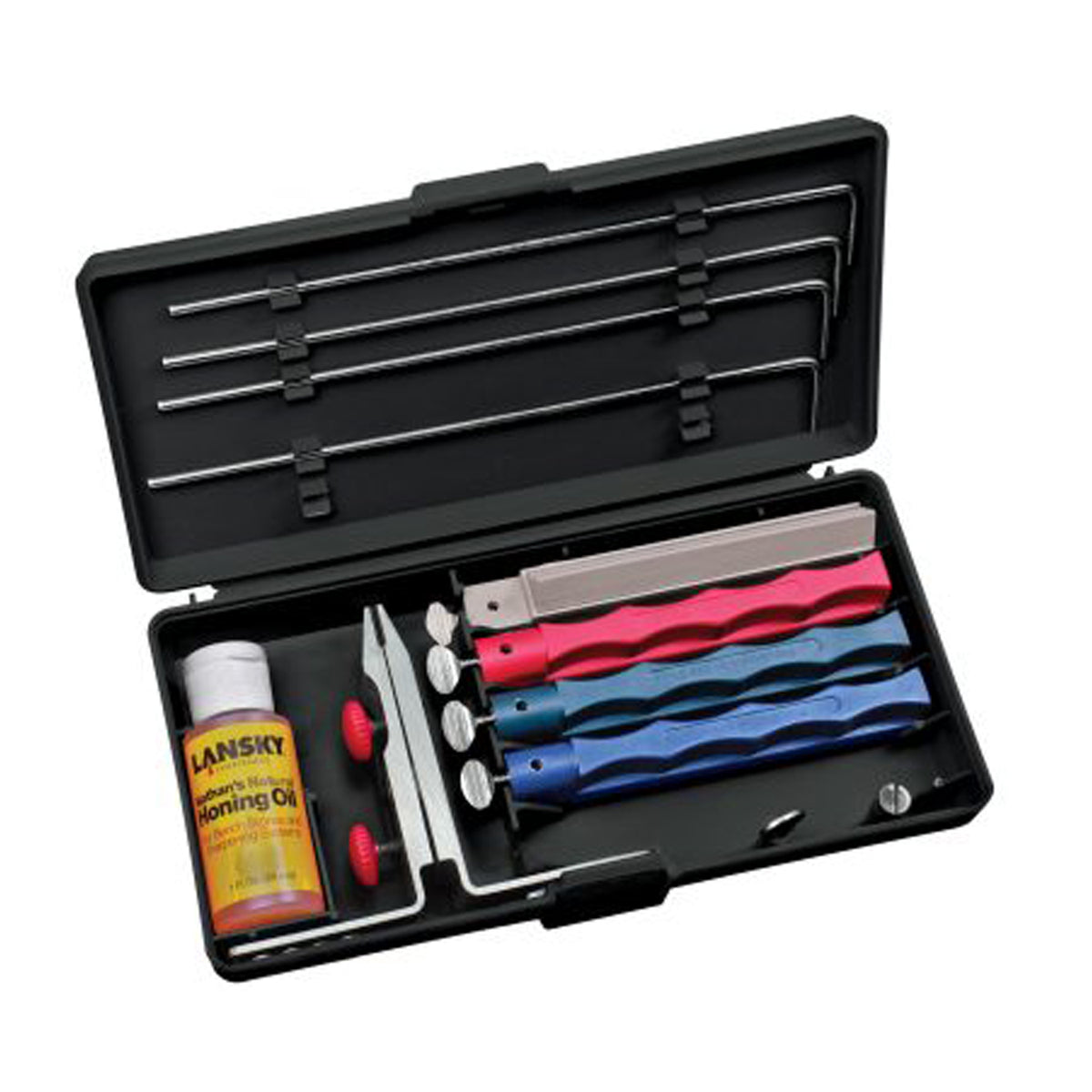 Angle constancy is the most critical and the most elusive element of hand sharpening. The Lansky Controlled-Angle System is a guided knife sharpening system that ensures that your knife edge sharpens to the exact bevel you specify. www.moralepatches.com.au