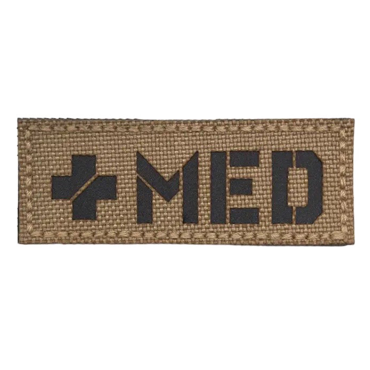 MED Laser Cut Tan Patch Hook & Loop. Size: 6.5X2.5cm www.moralepatches.com.au