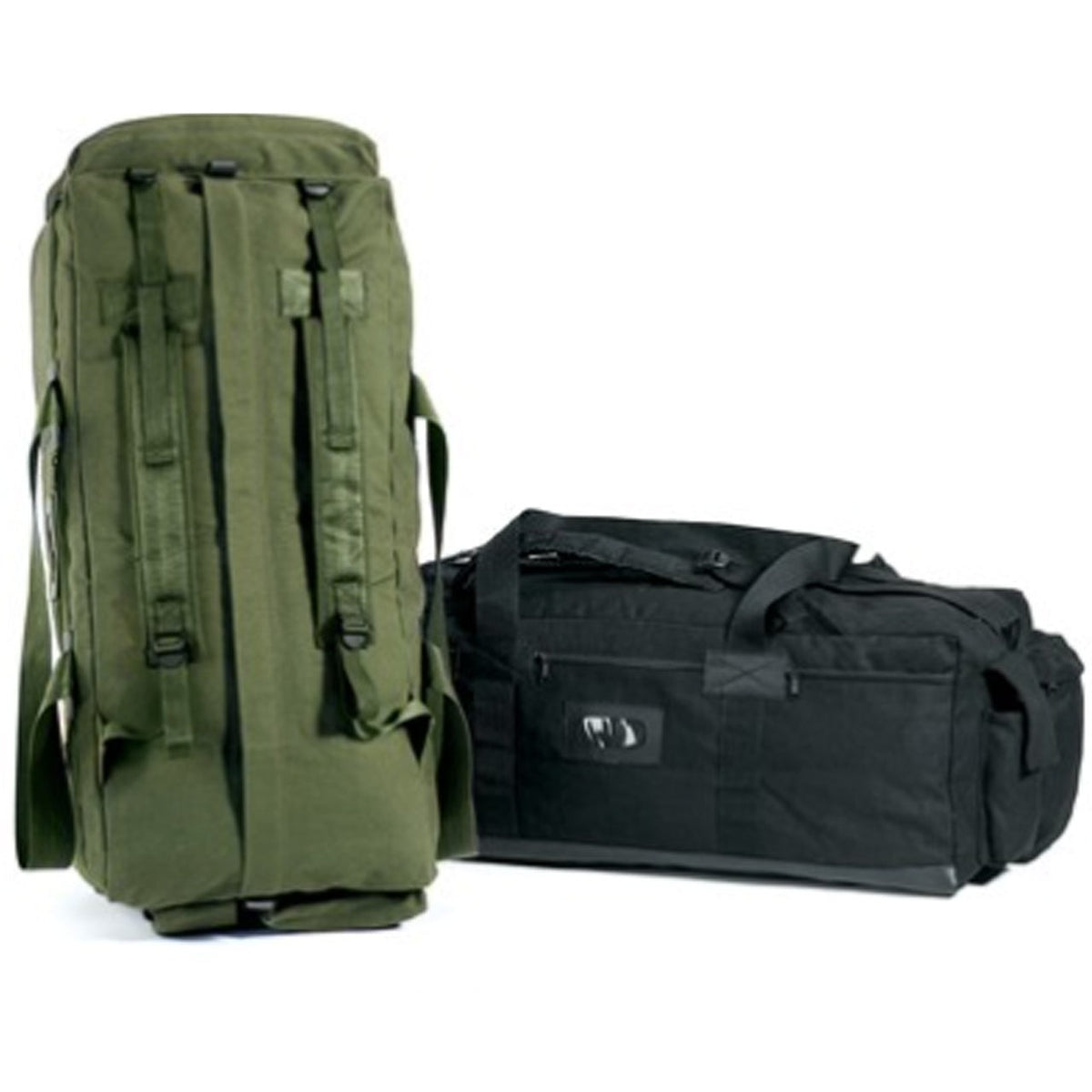 The Mossad Tactical Duffle is a duffle bag with backpack style straps for over the shoulder carrying, it also has carry handles The over the shoulder backpack style straps can be adjusted easily for comfort. It also has carry handles on each side, buttons and clips down the zip. Heavy duty cotton Adjustable backpack style straps on front Carry handles on the side Clip buttons for extra security over the zip www.moralepatches.com.au