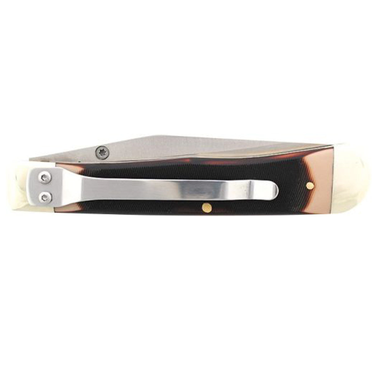Old Timer Liner Lockblade Clip Folder High Carbon Stainless Steel Clip Point Blade with Thumb Knob Old Timer Saw Cut Handles Heat Treated Backsprings Nickel Silver Bolsters Brass Pins Pocket Clip www.moralepatches.com.au