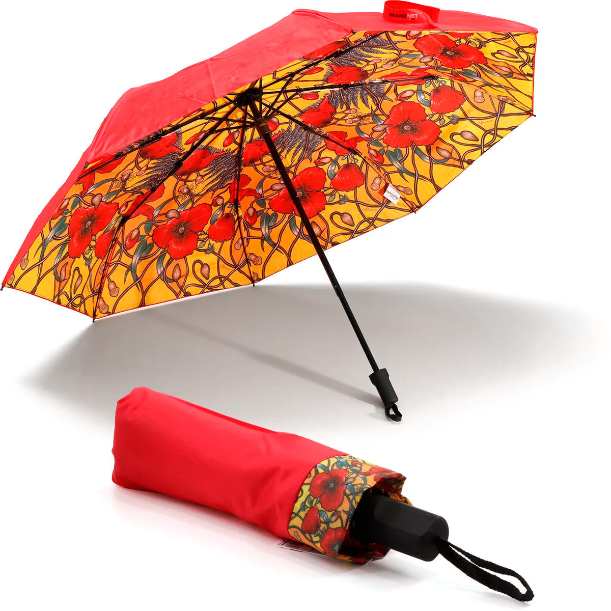 Stay dry and stay stylish with the Poppy Mpressions Compact umbrella. This perfectly compact and lightweight umbrella is a must-have accessory that you can easily carry in your handbag, backpack, or car. www.moralepatches.com.au