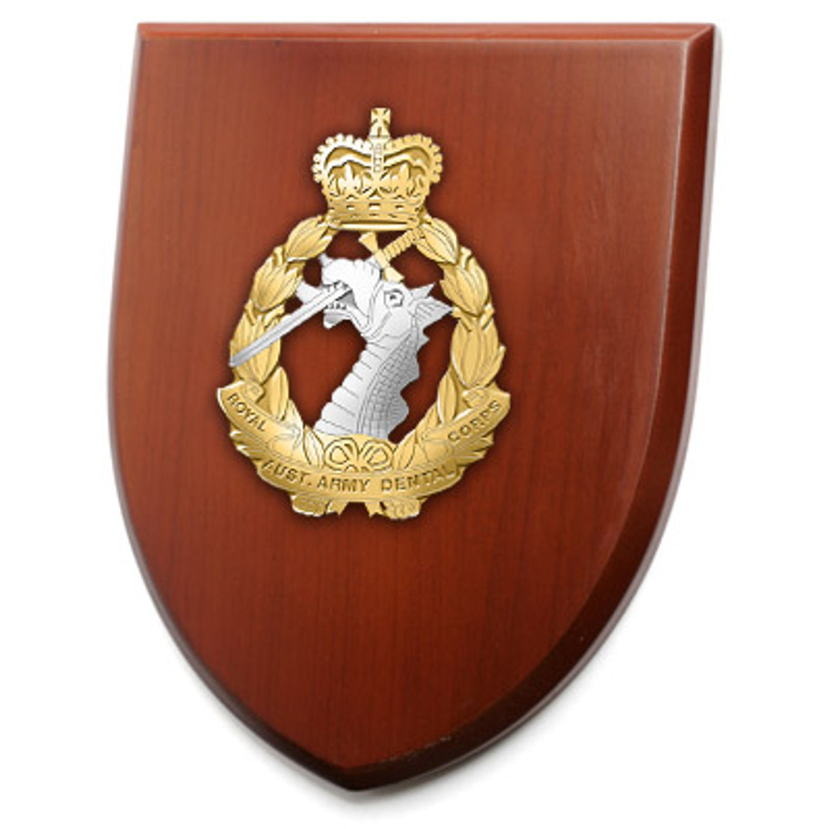 An Exceptional Royal Australian Army Dental Corps (RAADC) Plaque is now available for order. This stunning plaque showcases a 100mm full colour enamel crest, elegantly placed on a 200x160mm timber finish shield. www.moralepatches.com.au