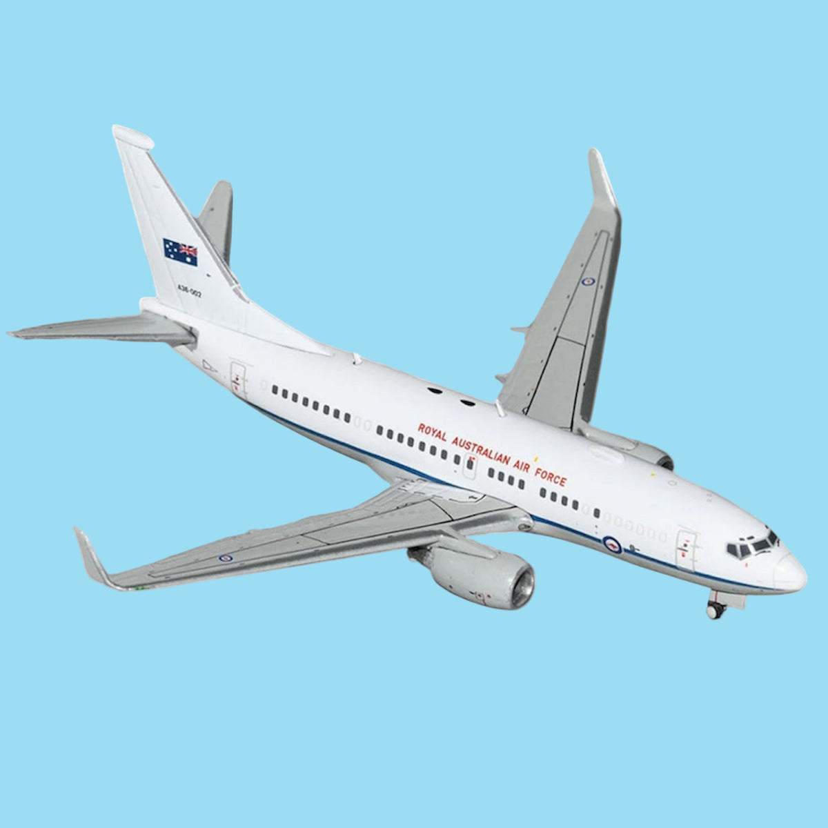 Showcase Australian air force excellence with this impressive 1/200 scale B737-700S from Gemini Jets, featuring the distinguished RAAF livery on aircraft A36-001. www.moralepatches.com.au