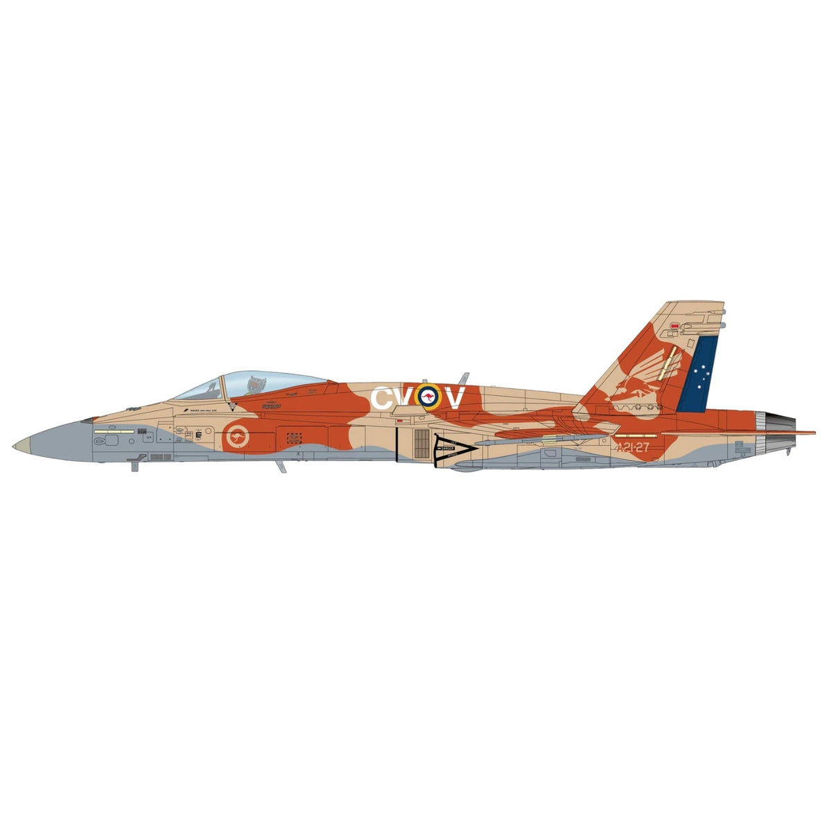 Celebrate a storied chapter in Australian military aviation with this remarkable 1/72 scale F/A-18A Hornet from Hobby Master, honouring No. 3 Squadron's 100th anniversary. Featuring aircraft A21-27 as displayed at Williamtown in 2016 www.moralepatches.com.au