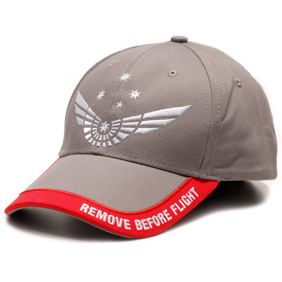 This iconic symbol of flight beautifully embroidered on the peak, topped off with embroidered wings and the Southern Cross on the front and kangaroo on the back. A must have fashion statement for everyday wear. www.moralepatches.com.au