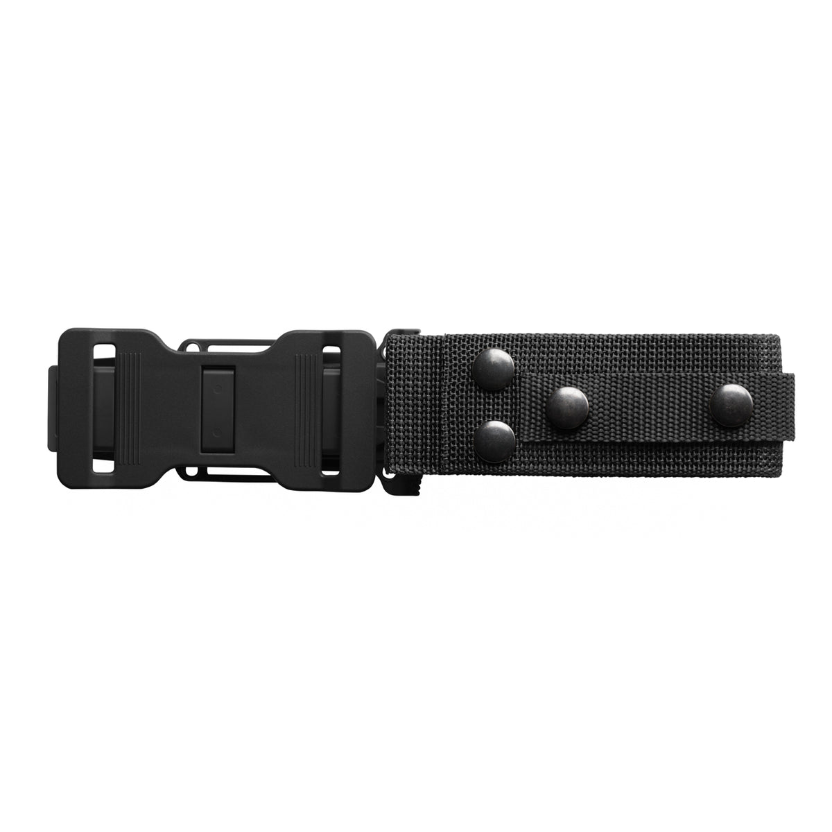 With a full tang, 420HC steel blade and rubberized diamond-texture grip, this is a knife you can rely on. The MOLLE-compatible multi-mount sheath system offers optimal customization, keeping your knife ever at the ready in combat situations. www.moralepatches.com.au back view