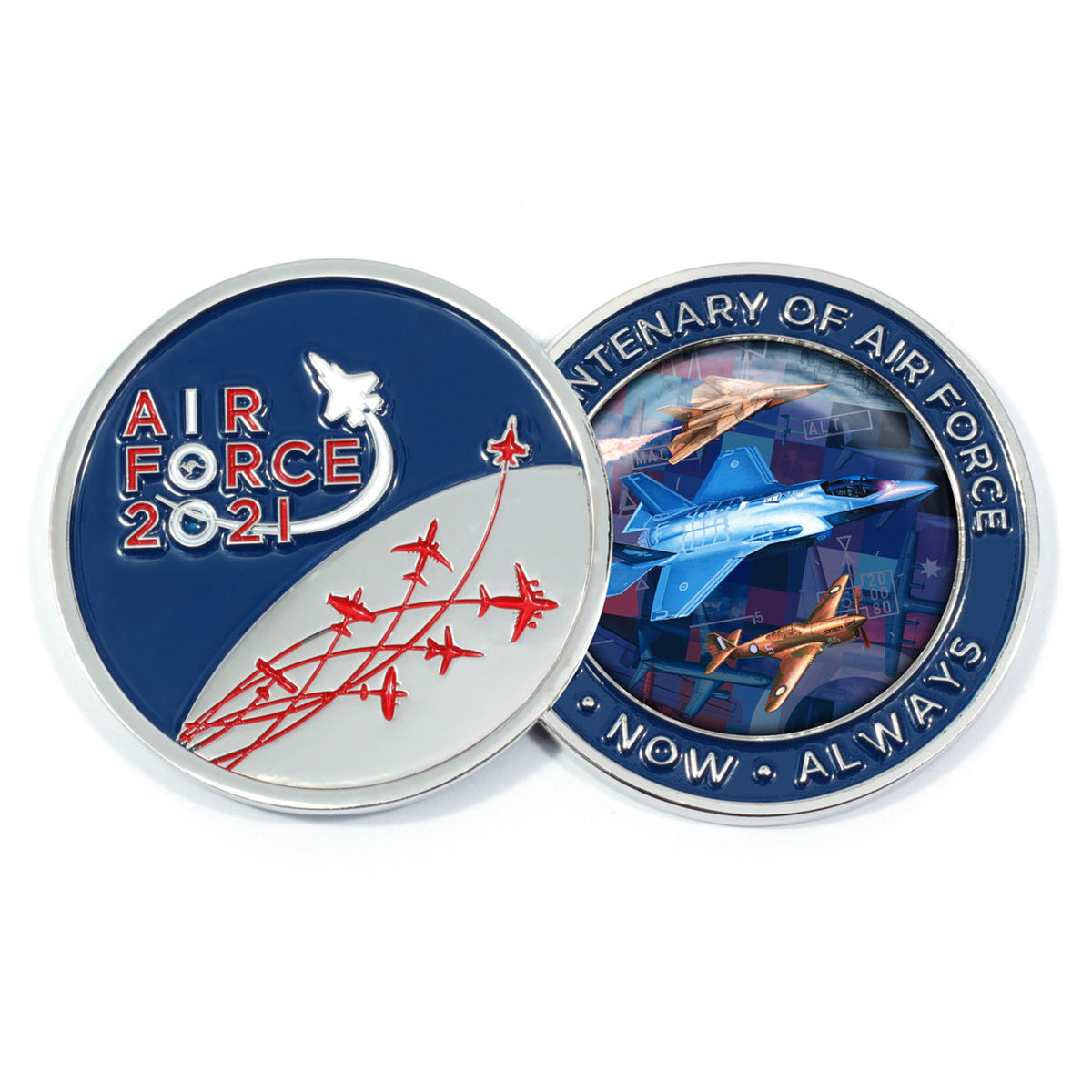 The Air Force Centenary Limited Edition Medallion is a striking commemorative piece that combines beautiful artwork with exclusive touches. Limited to only 2,500 releases, this medallion is a must-have for collectors and aviation enthusiasts alike. www.moralepatches.com.au