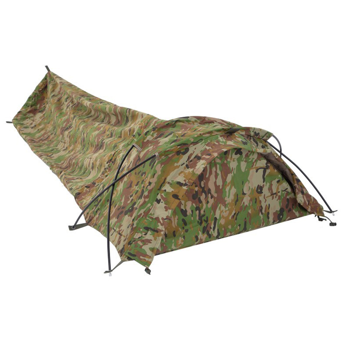 The VALHALLA X-FRAME BIVI SHELTER is designed to keep you dry and comfortable with its low-profile X-Dome frame design. Sizing: •Weight 1.46kg •Shoulder Width: 920mm •Foot Width: 740mm •Total Length: 2210mm •Dome Height: 550mm •Compact Dimensions: 35cm x 21cm www.moralepatches.com.au