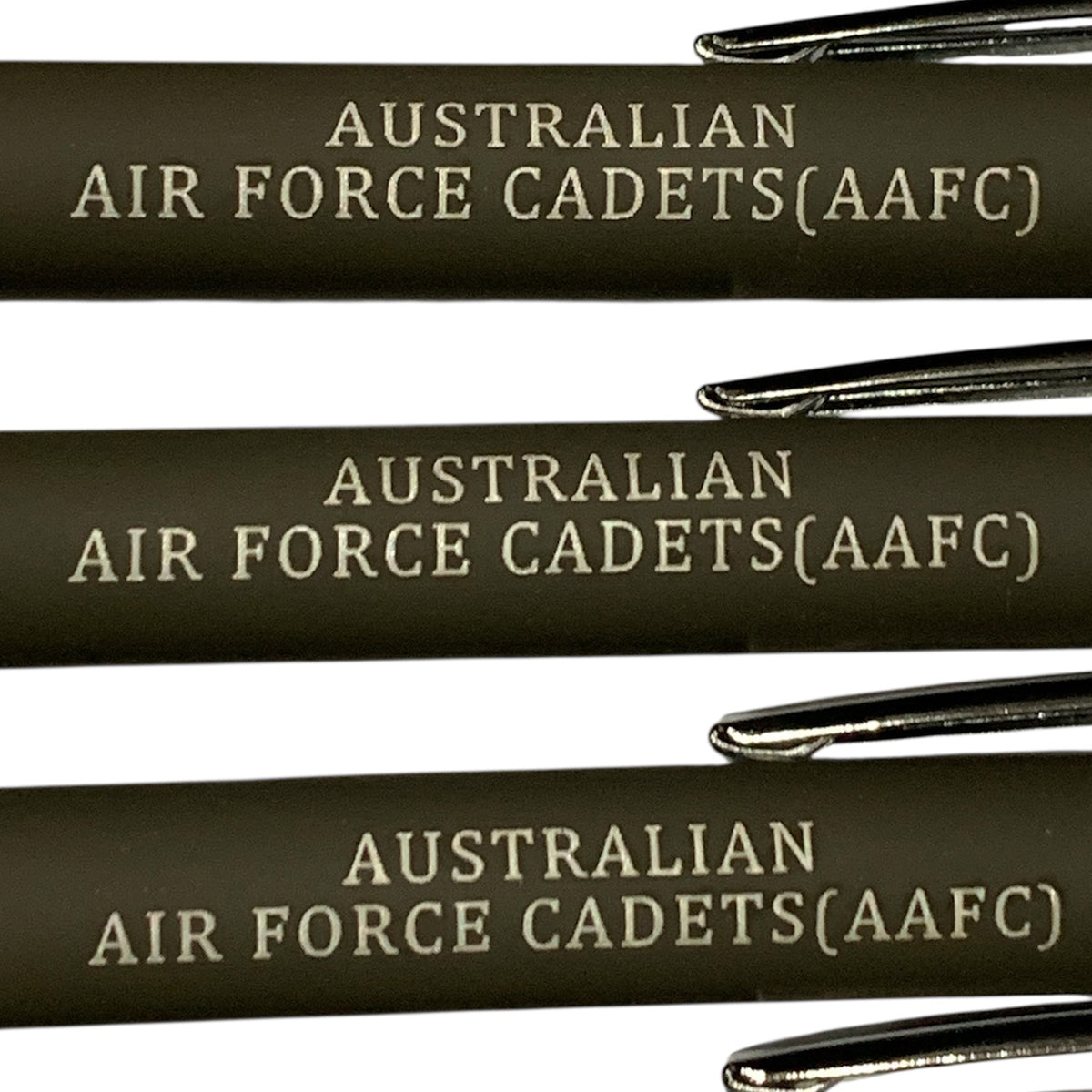 The Australian Air Force Cadets (AAC) Pen Gray is a versatile tool that combines both a black ink pen and a stylus for touch screens. Perfect for conferences and events, this pen makes a comfortable and useful gift that is sure to be a favourite among recipients. www.moralepatches.com.au