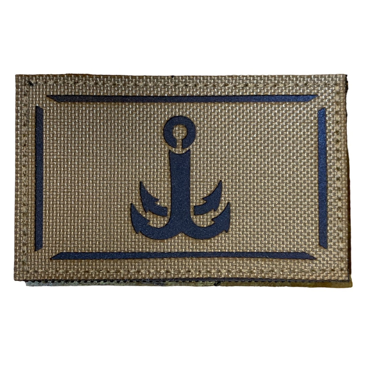 Anchor Laser Cut Tan Patch Hook & Loop. Size: 8x5cm HOOK AND LOOP BACKED PATCH(BOTH PROVIDED) www.moralepatches.com.au