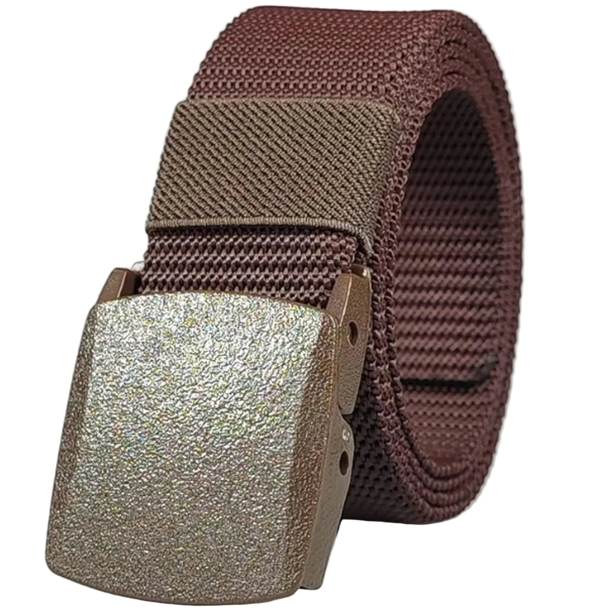  Nothing worse than having to take your belt off at the airport, this belt is the solution as it has no metal in it's design and is very solid and sturdy. This is also a good belt for out in the field as it sits really tight when done up unlike other non clipped belts that can lengthen when worn over time. www.moralepatches.com.au