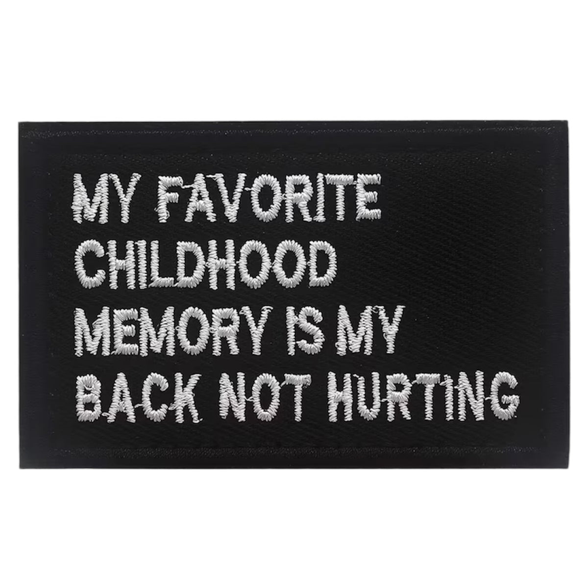 Memory Is My Back Not Hurting Embroidery Morale Patch, measuring 8x5cm, is a striking and durable addition to personalize your gear with style and toughness. Crafted with high-quality embroidery, this patch features a versatile pattern that blends seamlessly with various tactical and outdoor equipment. www.moralepatches.com.au