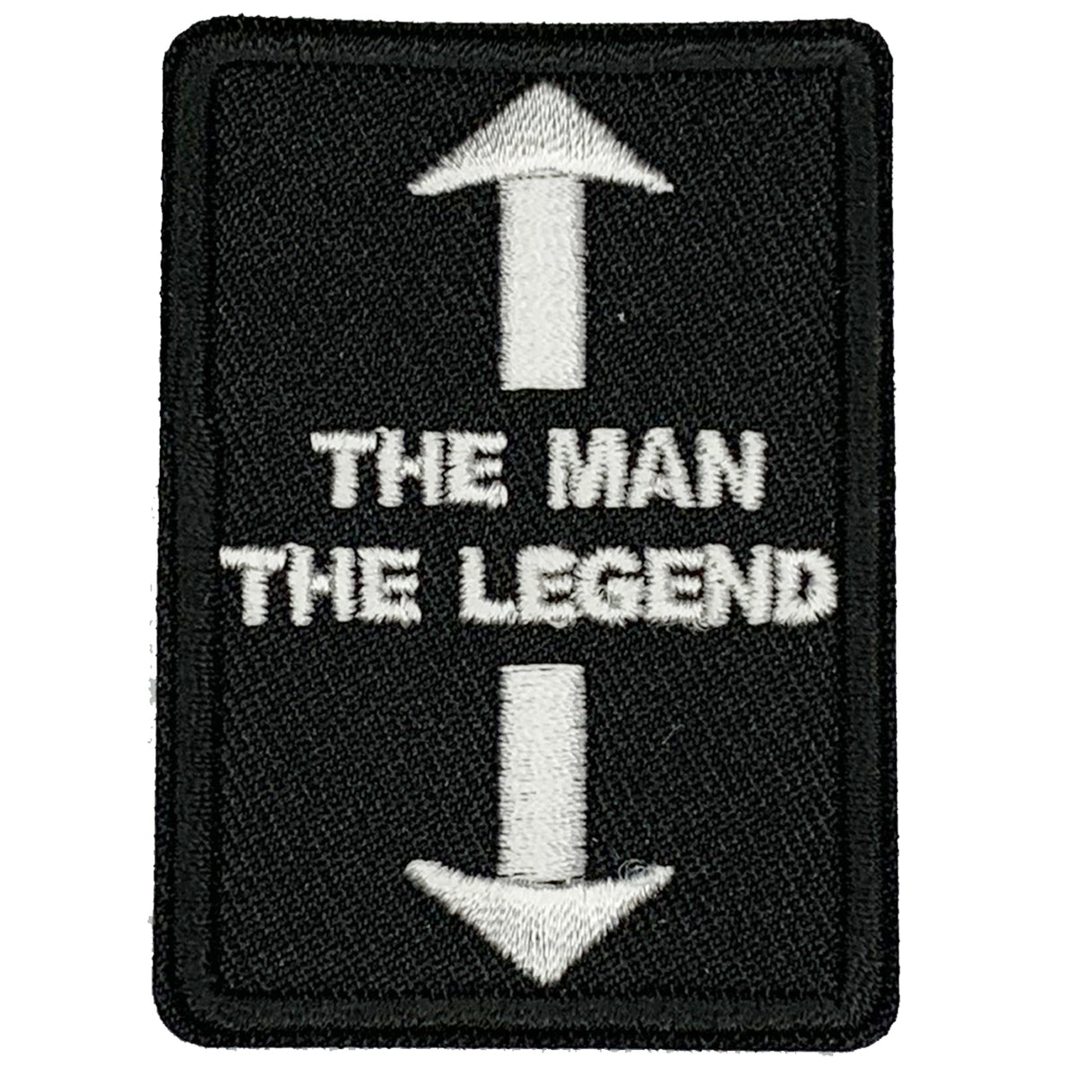 The man the legend Iron On Patch. Great for attaching to your jackets, shirts, pants, jeans, hats. www.moralepatches.com.au