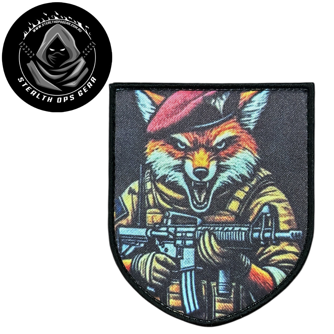 Unleash your creativity with the Fox Commando Embroidery Patch Hook & Loop Stealth Ops Gear! Measuring 8.7x7.4cm and featuring a beautifully embroidered design and secure hook & loop backing, this patch is a must-have for any collector. www.moralepatches.com.au