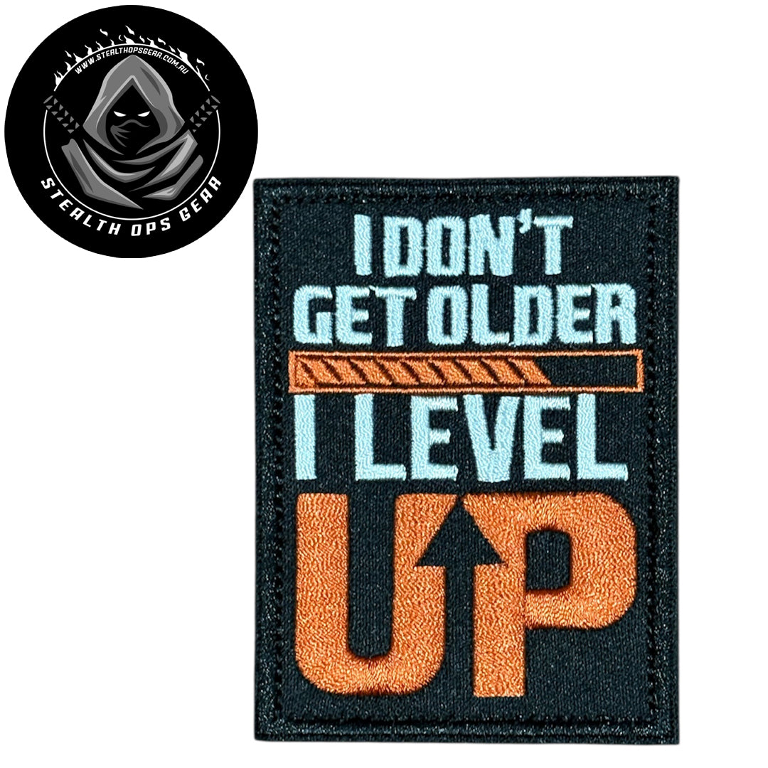 Unleash your creativity with the I Level Up Embroidery Morale Patch Hook & Loop Stealth Ops Gear! Measuring 8.4x6.2cm and featuring a beautifully embroidered design and secure hook & loop backing, this patch is a must-have for any collector. www.moralepatches.com.au