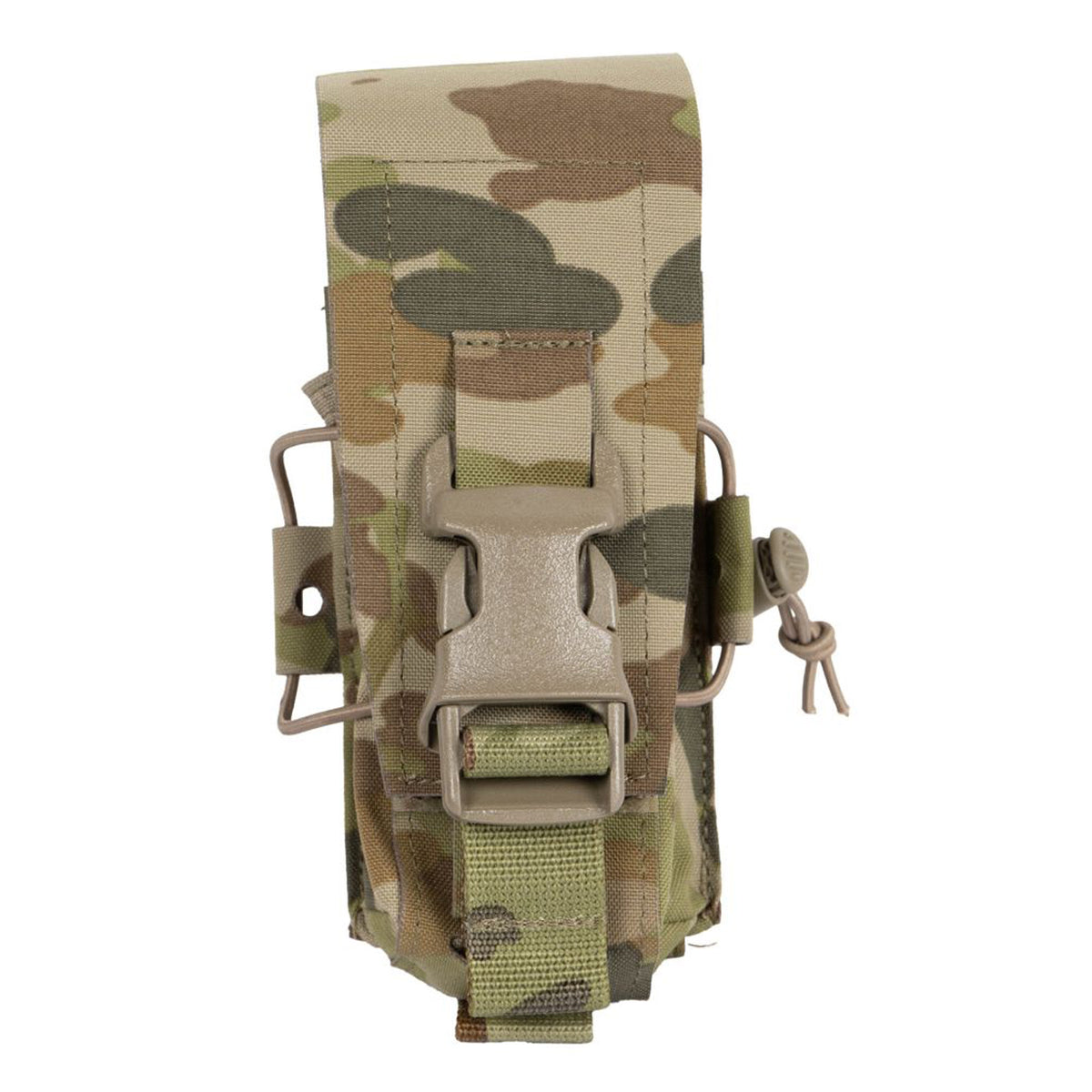 The Platatac SMAS (Smoke, Mags & Stuff) Pouch is designed to carry a single M18 smoke grenade, similar-sized pyrotechnic or EO, up to two 5.56 mags or a single 7.62 mag. www.moralepatches.com.au
