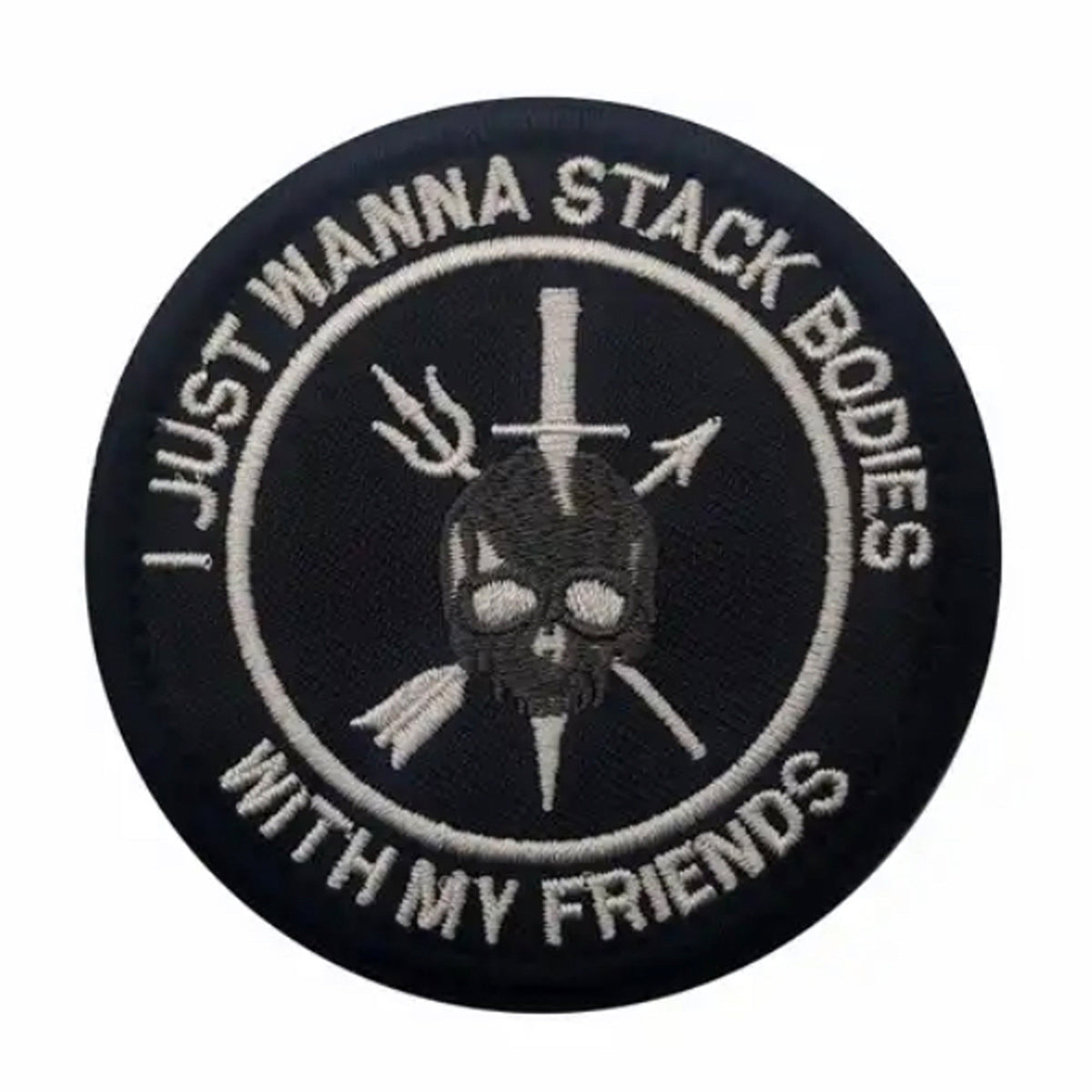 I Just Want To Stack Patch Hook & Loop. Size: 8cm HOOK AND LOOP BACKED PATCH(BOTH PROVIDED) www.moralepatches.com.au
