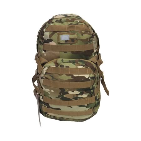 Tear drop style Hydro facility behind harness Second internal hydro pocket in main compartment Bonus 2L wide mouth EVA bladder with neoprene hose cover Main body front pocket with drainage holes Internal front pocket with organiser Heavy duty 900D 2 coats PU fabric MOLLE compatible webbing plus side compression straps External attachment points