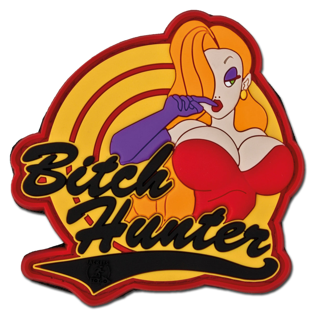 3D Bitch Hunter PVC Patch, Velcro backed Badge. Great for attaching to your field gear, jackets, shirts, pants, jeans, hats or even create your own patch board. Size: 7.8x7.66cm