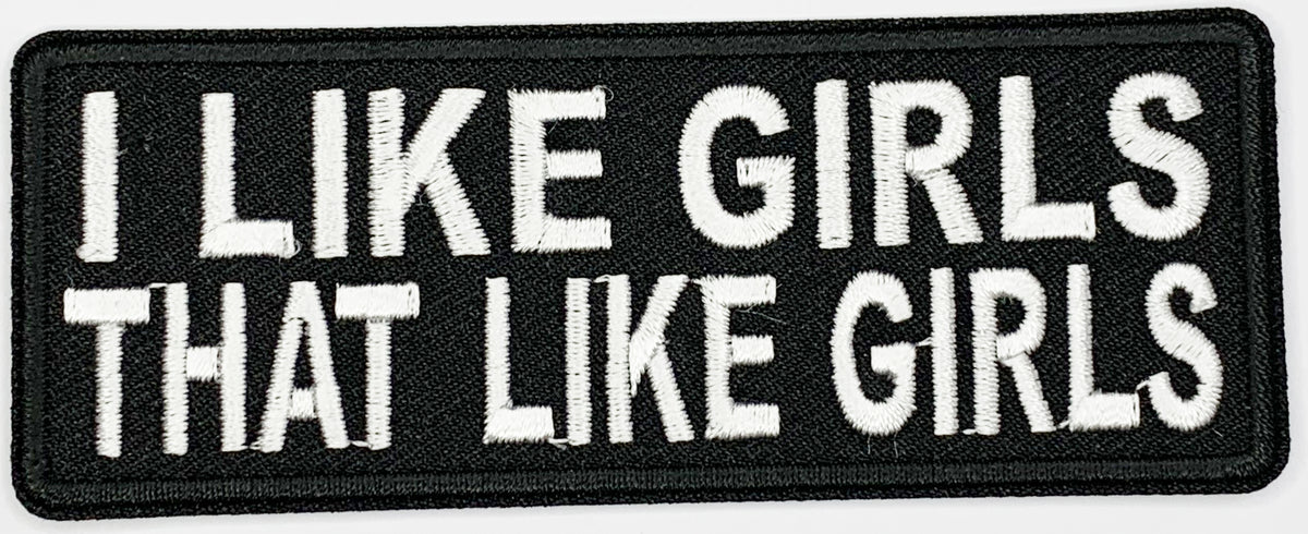 I like girls that like girls Iron On Patch. Great for attaching to your jackets, shirts, pants, jeans, hats. Size: 10.4X4cm