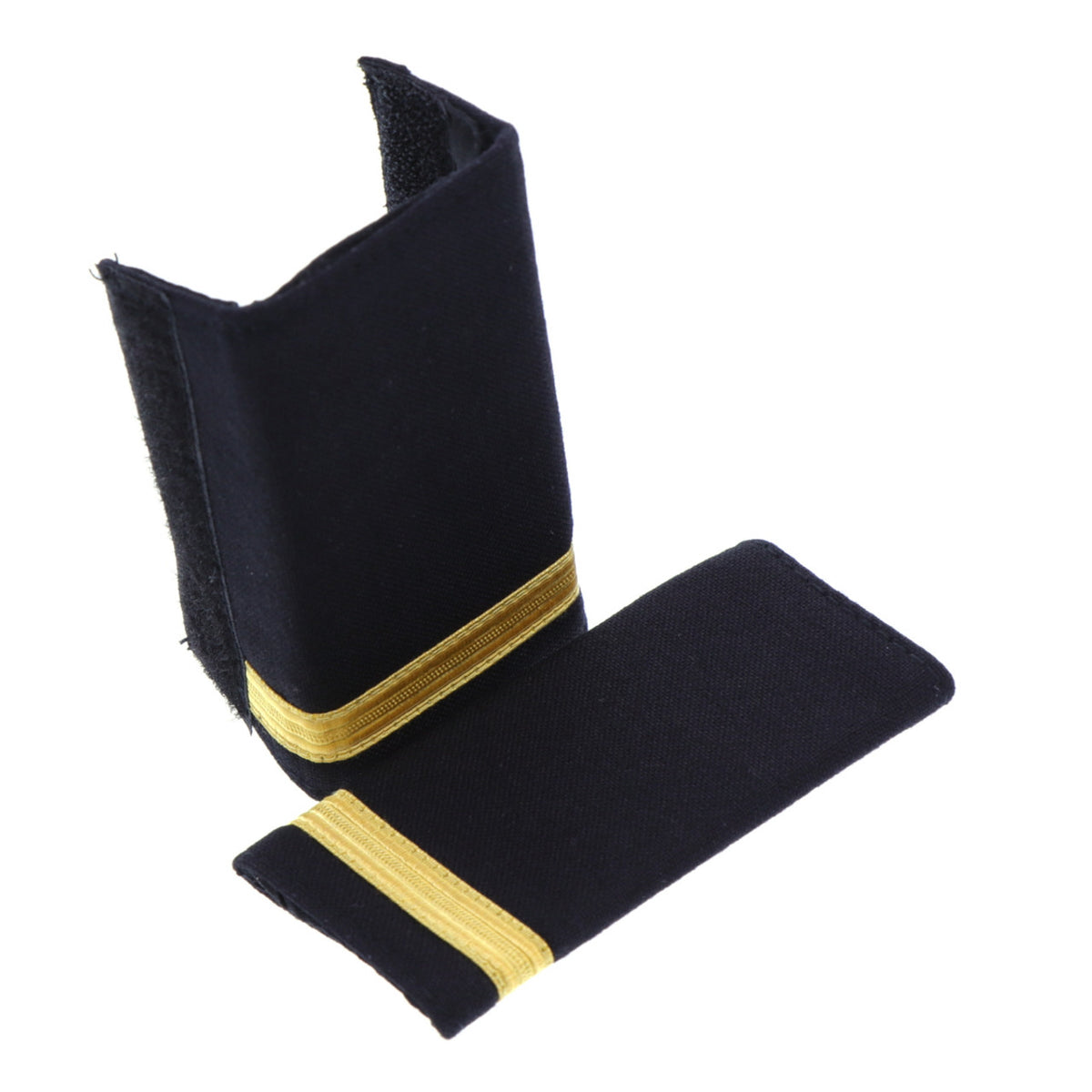 This quality 1 Stripe Soft Epaulette with embroidered detailing this set of two is ready for wear. Specifications: Material: Soft Epaulette, fabric, raised embroidery Colour: Blue, gold Size: Standard www.moralepatches.com.au