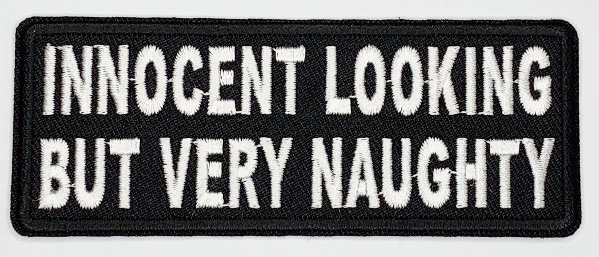 Innocent looking but very naughty Iron On Patch. Great for attaching to your jackets, shirts, pants, jeans, hats. Size: 10.4X4cm