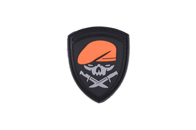 Skull Knife PVC Patch, Velcro backed Badge. Great for attaching to your field gear, jackets, shirts, pants, jeans, hats or even create your own patch board. Size: 6x5cm