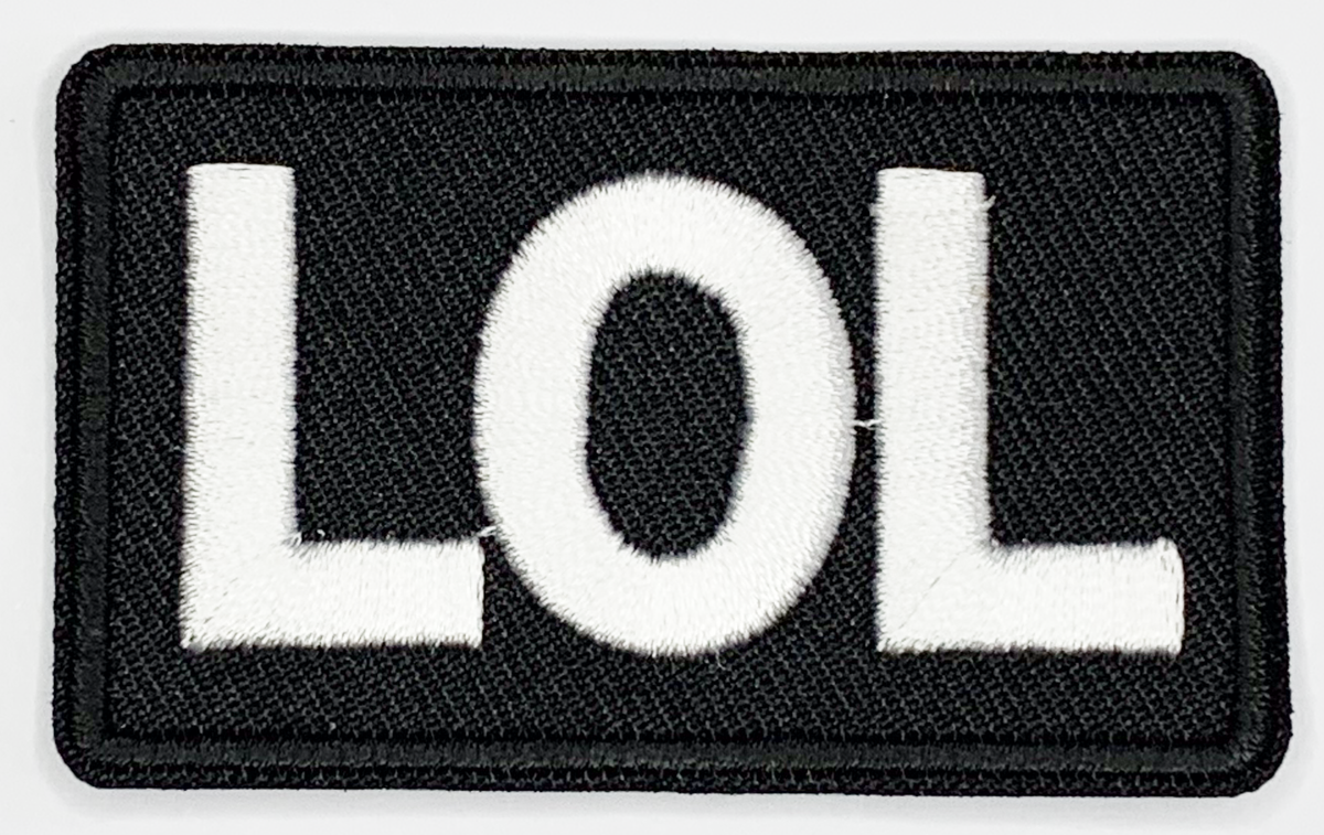LOL Iron On Patch. Great for attaching to your jackets, shirts, pants, jeans, hats. Size: 6.5X4cm
