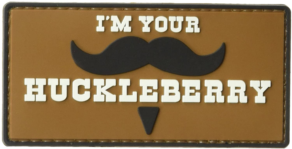 I am your Huckleberry PVC Patch, Velcro backed Badge. Great for attaching to your field gear, jackets, shirts, pants, jeans, hats or even create your own patch board. Size: 10x5cm