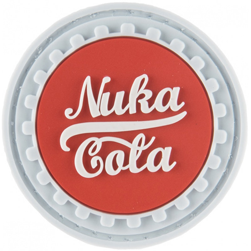 NUKA COLA PVC Patch, Velcro backed Badge. Great for attaching to your field gear, jackets, shirts, pants, jeans, hats or even create your own patch board. Size: 4.5cm