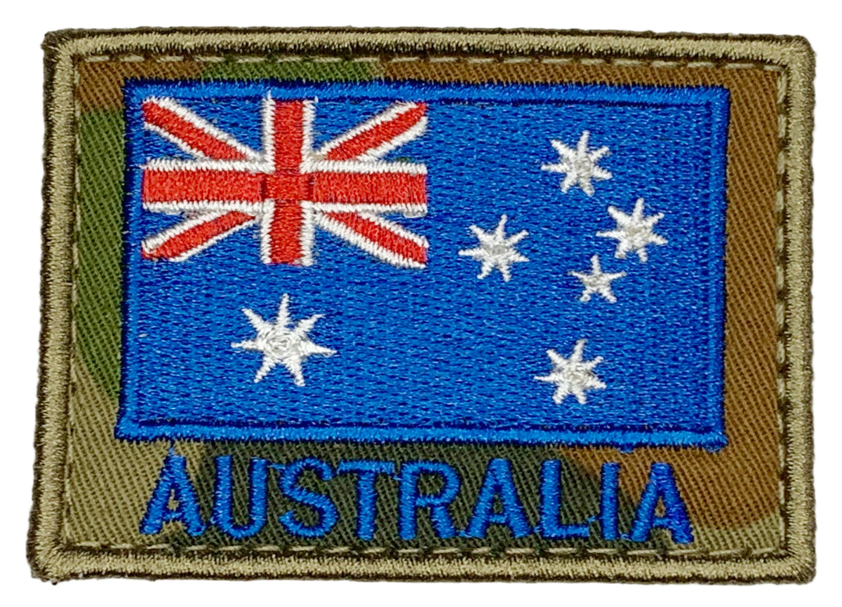 Australian Flag Patch DPCU Velcro Backing www.moralepatches.com.au